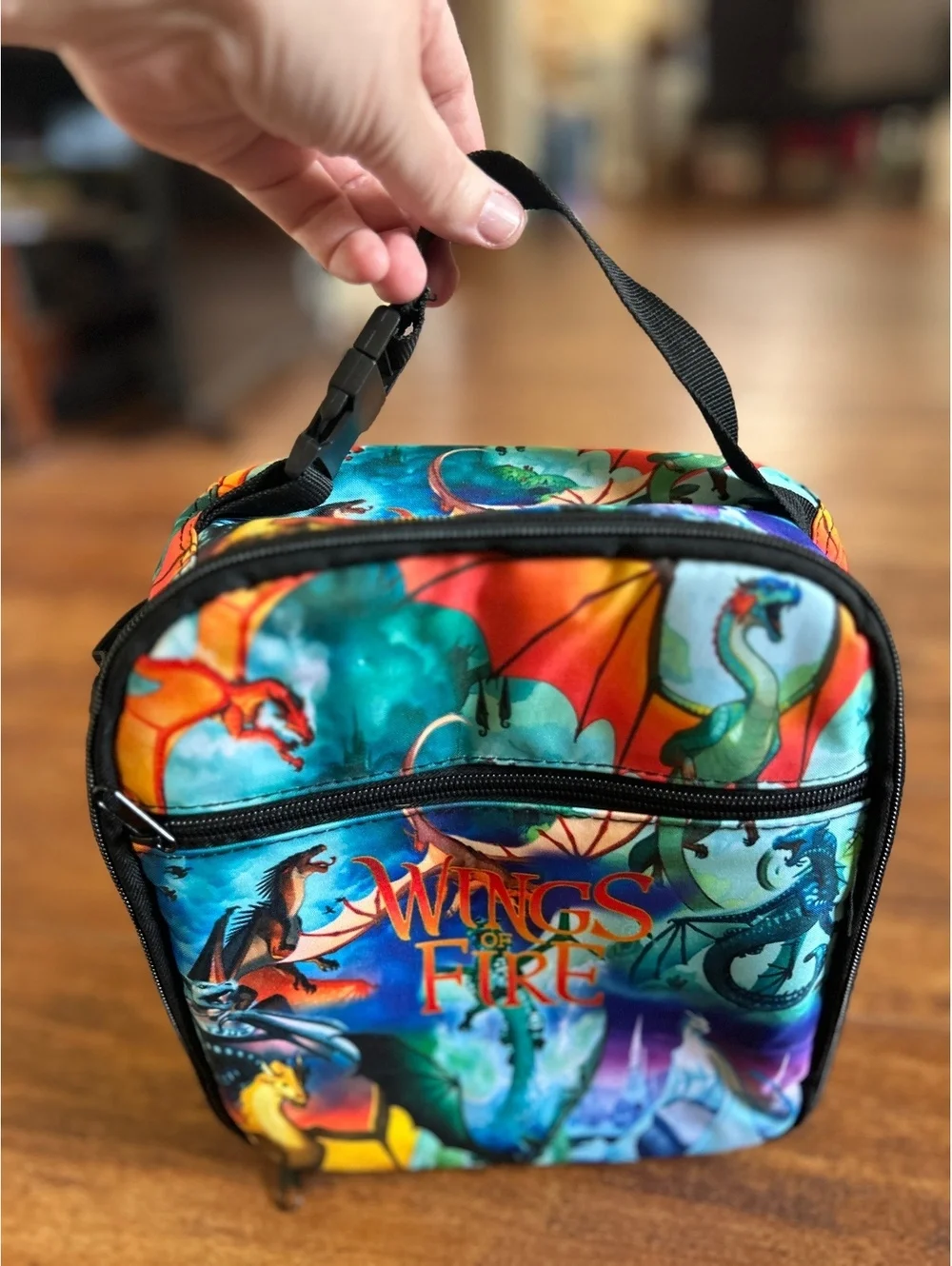 Wings of Fire Themed Kids Lunch Bag with Dragons Design
